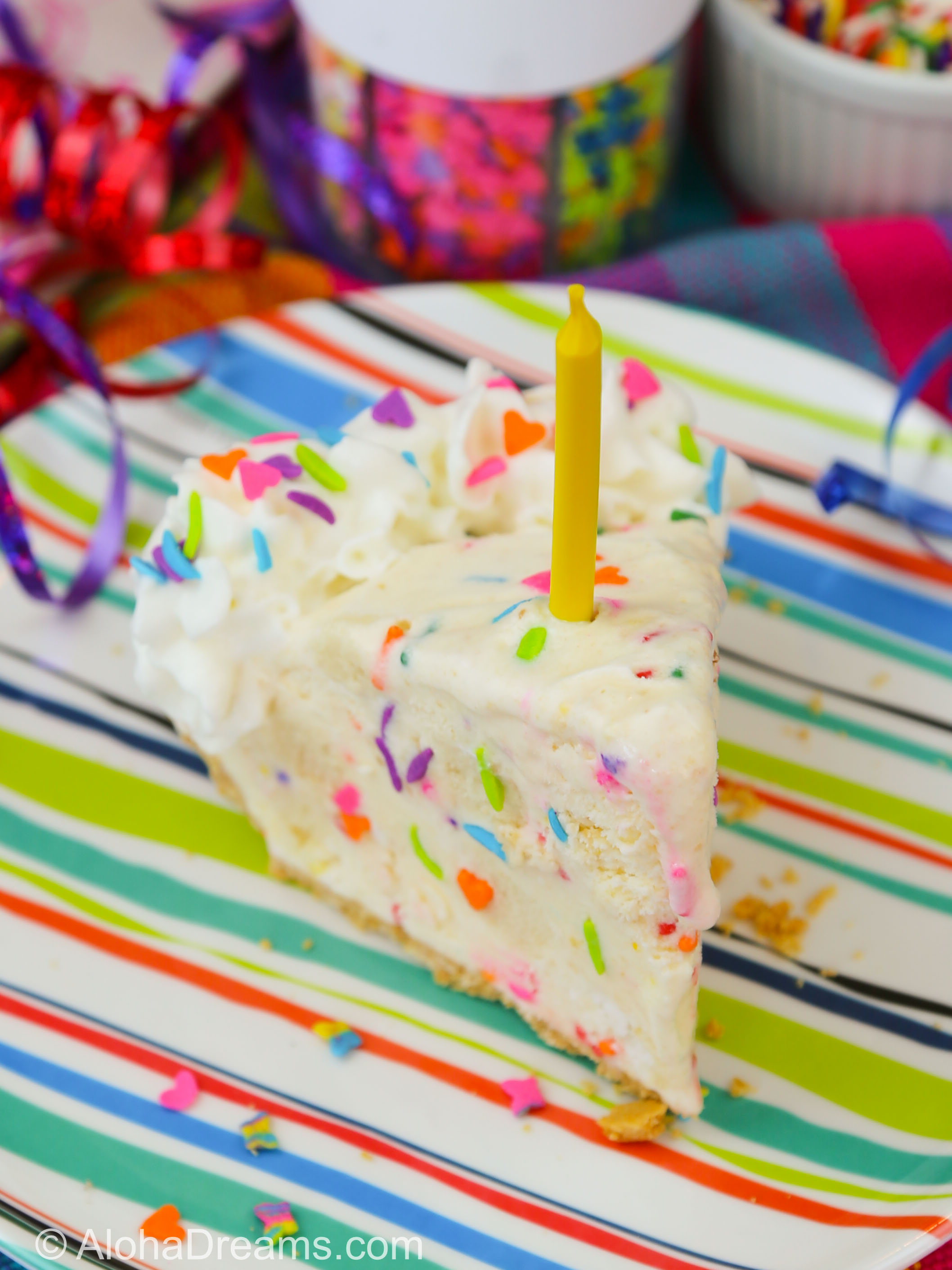 Birthday Cake Freezer Pie