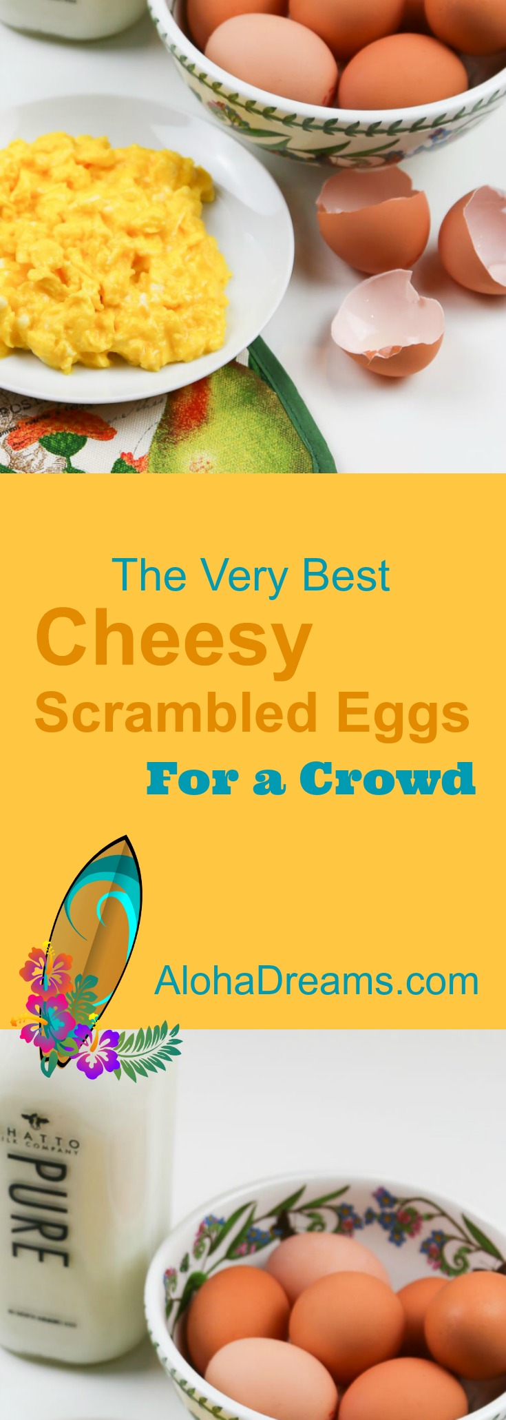 Cheesy Scrambled Eggs for a Large Group