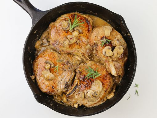 Skillet Pork Chops with Mushrooms