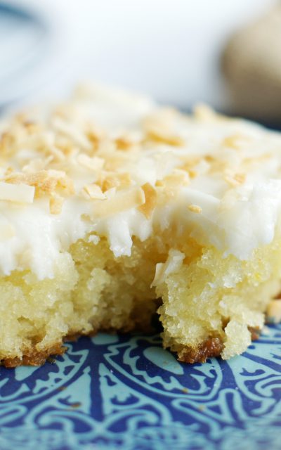 White Coconut Texas Sheet Cake