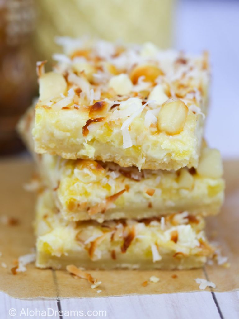 Hawaiian Pineapple Cheesecake Bars